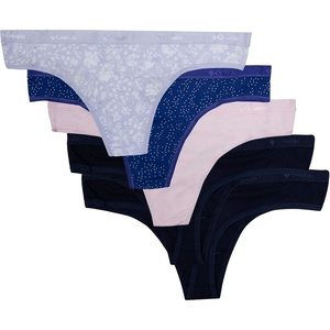 image:imageColumbia Womens 4way Stretch Cotton Thong 5packSnow Drift Floral Assorted