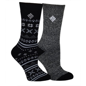 image:imageColumbia Womens Fleece Lined Thermal Fleece Lined Crew Socks 2PackBlack