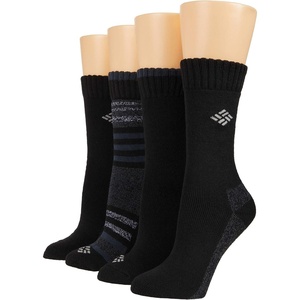 image:imageColumbia Womens Moisture Control Crew Socks 4PackBlackspacedye