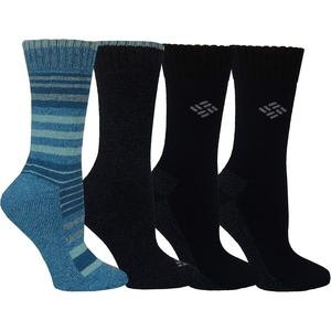 image:imageColumbia Womens Moisture Control Crew Socks 4PackFjord BlueBlack