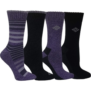 image:imageColumbia Womens Moisture Control Crew Socks 4PackPlumBlack