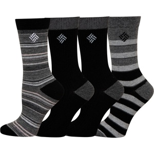 image:imageColumbia Womens Striped Crew Socks 4packBlack