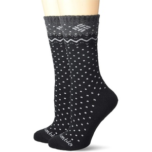 image:imageColumbia Womens Womens Wide Stripe Wool Crew 2 PairBlackBlack