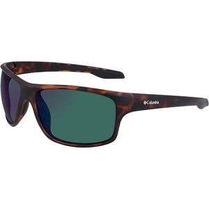 image:imageColumbia mens Burr Rectangular SunglassesMatte Tort  BlackGreen Mirror