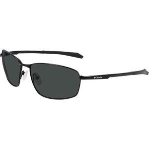 image:imageColumbia mens Fir Ridge Rectangular SunglassesShiny BlackSolid Green Lens
