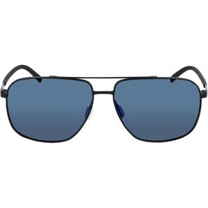 image:imageColumbia mens Mist Trail Aviator SunglassesMatte BlackBlue Mirror Lens