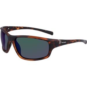 image:imageColumbia mens Slick Creek Rectangular SunglassesMatte Tort  BlackGreen Mirror