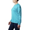 image:imageColumbia Womens Tidal Tee II Long Sleeve HoodieClear WaterCollegiate Navy Logo