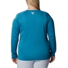 image:imageColumbia Womens Tidal Tee II Long Sleeve HoodieDeep MarineLight Lime Logo