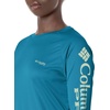 image:imageColumbia Womens Tidal Tee II Long Sleeve HoodieDeep MarineLight Lime Logo