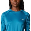 image:imageColumbia Womens Tidal Tee II Long Sleeve HoodieDeep MarineLight Lime Logo