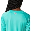 image:imageColumbia Womens Tidal Tee II Long Sleeve HoodieElectric TurquoiseWhite Logo