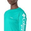 image:imageColumbia Womens Tidal Tee II Long Sleeve HoodieElectric TurquoiseWhite Logo