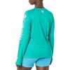 image:imageColumbia Womens Tidal Tee II Long Sleeve HoodieElectric TurquoiseWhite Logo