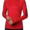 image:imageColumbia Womens Tidal Tee II Long Sleeve HoodieRed LilyCollegiate Navy Logo