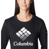 image:imageColumbia womens Columbia Trek Graphic CrewTrek Graphic CrewBlackWhite Csc Stacked Logo