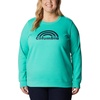 image:imageColumbia womens Columbia Trek Graphic CrewTrek Graphic CrewElectric Turquoise Rainbow