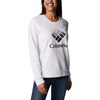 image:imageColumbia womens Columbia Trek Graphic CrewTrek Graphic CrewWhiteBlack Csc Stacked Logo