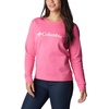 image:imageColumbia womens Columbia Trek Graphic CrewTrek Graphic CrewWild GeraniumWhite Logo
