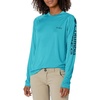 image:imageColumbia Womens Tidal Tee II Long Sleeve HoodieClear WaterCollegiate Navy Logo