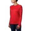 image:imageColumbia Womens Tidal Tee II Long Sleeve HoodieRed LilyCollegiate Navy Logo