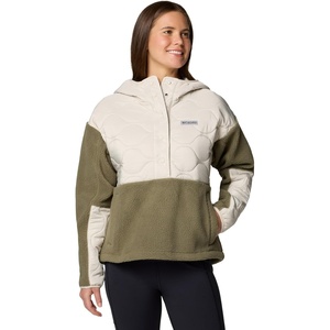 image:imageColumbia Womens Cloud Point Hooded FleeceDark StoneStone Green