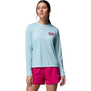 image:imageColumbia Womens PFG Tidal Tee Palm Waves Long SleeveMarine LightFlamingo Isle