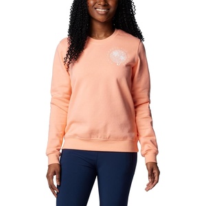 image:imageColumbia Womens Pfg Graphic Sweatshirt CrewTiki PinkWhite Rookery Palms Lc