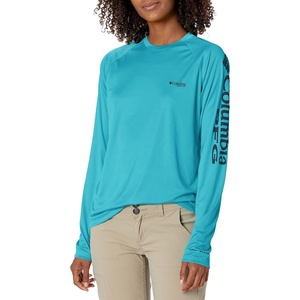 image:imageColumbia Womens Tidal Tee II Long Sleeve HoodieClear WaterCollegiate Navy Logo