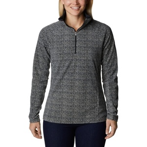 image:imageColumbia womens Glacial Iv Print Half ZipBlack Herringbone Print