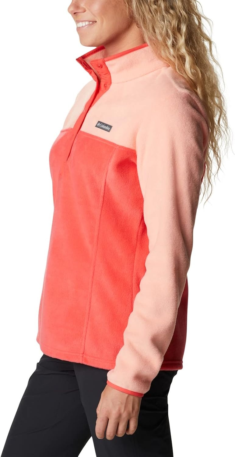 image:imageColumbia Womens Benton Springs Half Snap II Pull Over Fleece Jacket Dark StoneCanoeVintage Blue 3XRed HibiscusCoral Reef