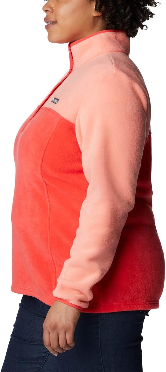 image:imageColumbia Womens Benton Springs Half Snap II Pull Over Fleece Jacket Dark StoneCanoeVintage Blue 3XRed HibiscusCoral Reef
