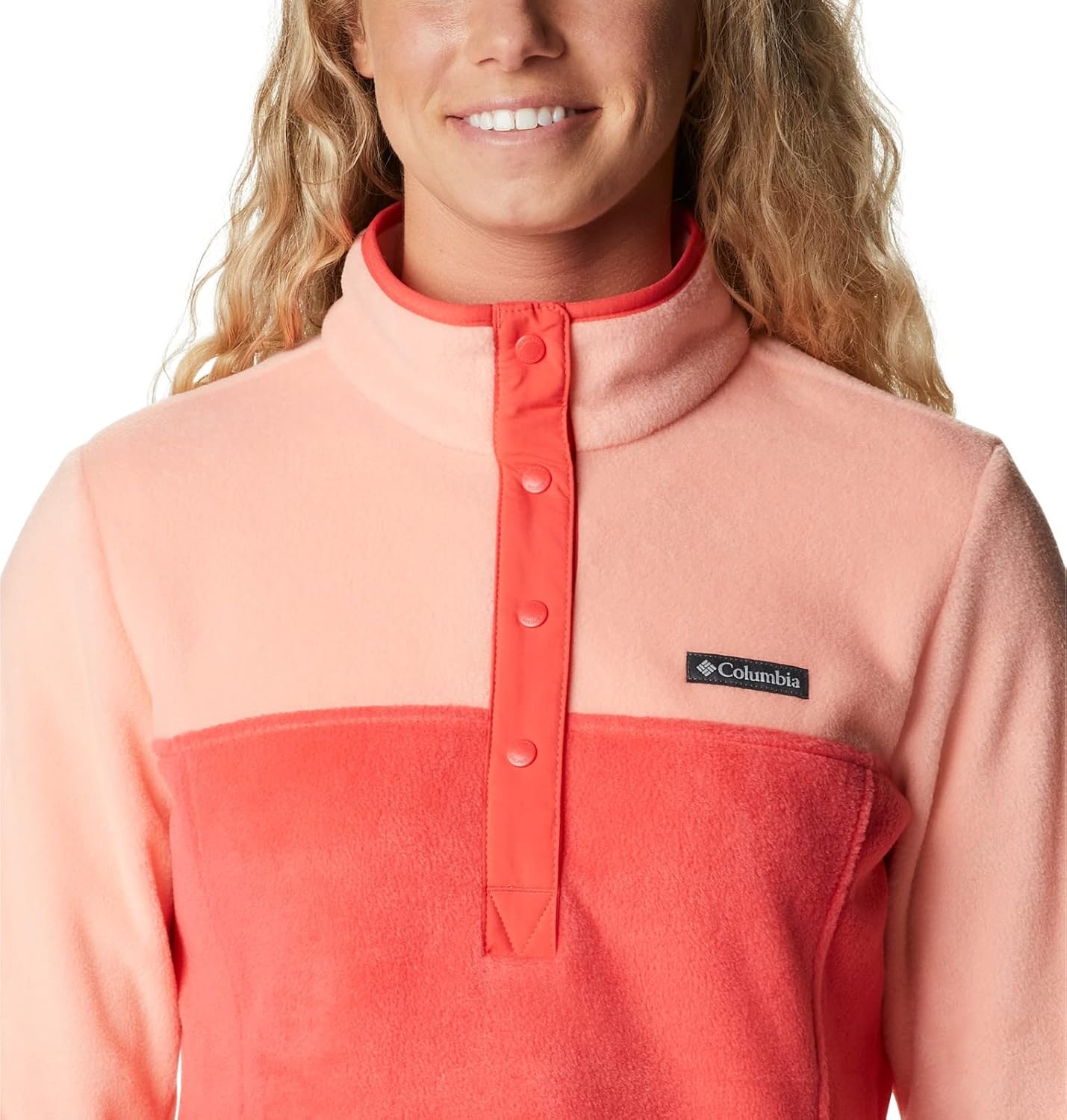 image:imageColumbia Womens Benton Springs Half Snap II Pull Over Fleece Jacket Dark StoneCanoeVintage Blue 3XRed HibiscusCoral Reef