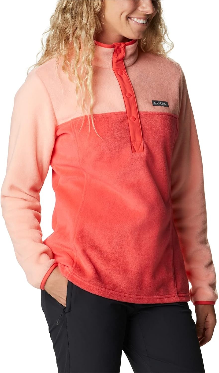 image:imageColumbia Womens Benton Springs Half Snap II Pull Over Fleece Jacket Dark StoneCanoeVintage Blue 3XRed HibiscusCoral Reef