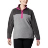 image:imageColumbia Womens Benton Springs Half Snap II Pull Over Fleece Jacket Dark StoneCanoeVintage Blue 3XLight Grey HeatherShark
