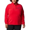 image:imageColumbia Womens Benton Springs Half Snap II Pull Over Fleece Jacket Dark StoneCanoeVintage Blue 3XRed Lily