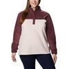 image:imageColumbia Womens Benton Springs Half Snap II Pull Over Fleece Jacket Dark StoneCanoeVintage Blue 3XSeminoleMineral Pink