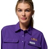 image:imageColumbia Womens Collegiate PFG Open Water Short Sleeve ShirtLsu  Vivid Purple