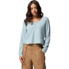 image:imageColumbia Womens Brea Falls Grid Henley Long SleeveCrushed Blue
