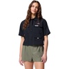 image:imageColumbia Womens Collegiate PFG Open Water Short Sleeve ShirtUga  Black