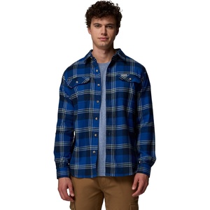 image:imageColumbia Flare Gun Stretch FlannelMountain Blue Trails Edge Plaid
