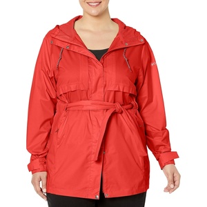image:imageColumbia Plus Size Pardon My Trench Rain JacketRed Hibiscus