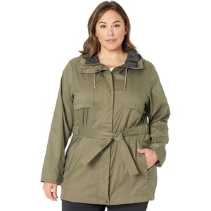 image:imageColumbia Plus Size Pardon My Trench Rain JacketStone Green