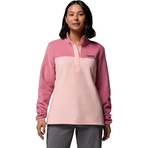 image:imageColumbia Womens Benton Springs Half Snap II Pull Over Fleece Jacket Dark StoneCanoeVintage Blue 3XPink SandRosette