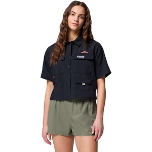 image:imageColumbia Womens Collegiate PFG Open Water Short Sleeve ShirtUga  Black