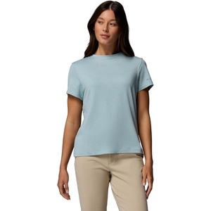 image:imageColumbia Womens Parsons Point Short Sleeve Logo TeeMarine Light Heather