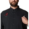 image:imageColumbia College Arkansas Razorbacks Collegiate Tamiami II Short Sleeve ShirtAla  Black