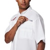 image:imageColumbia College Arkansas Razorbacks Collegiate Tamiami II Short Sleeve ShirtAla  White