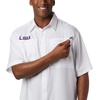 image:imageColumbia College Arkansas Razorbacks Collegiate Tamiami II Short Sleeve ShirtLsu  White