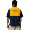 image:imageColumbia Mens Collegiate Tamiami Colorblock Short Sleeve ShirtWv  Collegiate NavyMlb Gold